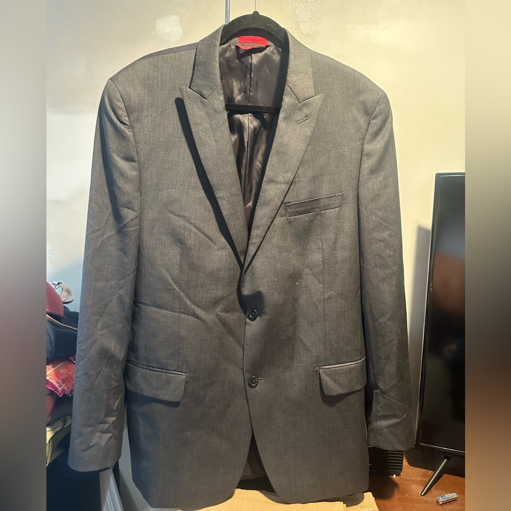 Alfani Men’s Wool Jacket Classic Red Label Gray Size 46L